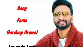 FAME - Hardeep Grewal | Official Lyrics Video | PROOF | Latest Punjabi Song 2020