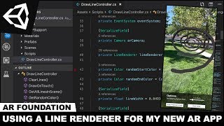 AR Foundation with Unity3d - Working on a new AR Application that heavily uses a Line Renderer