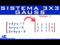 Solución de un sistema de 3x3 | Método de Gauss Ejemplo 1  @MatematicasprofeAlex