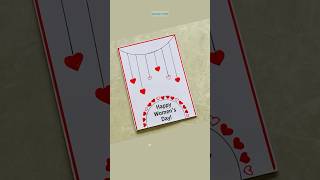 Easy WOMENS DAY Card🥰 white paper craft🥰 #womensday #mothersday #valentine #shorts #viral #reel