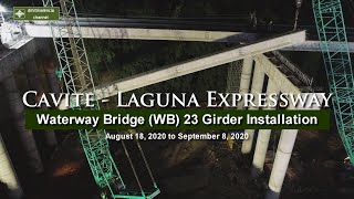 CALAX - Waterway Bridge (WB 23) girder installation complete