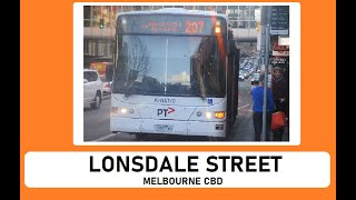 Buses on Lonsdale Street