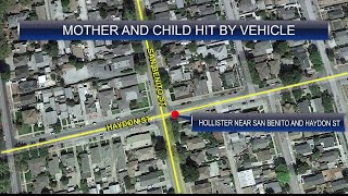 Mother and child struck by vehicle along San Benito and Haydon Street in Hollister