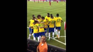 Brazil Goal Celebration Gillette Stadium