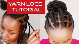 How to do African Threading on natural hair /YARN LOCS| Step by step, bigginers friendly