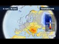 Monthly temperature forecast for Europe 6/8/2024