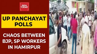 Uttar Pradesh Local Body Poll Violence: Chaos Between BJP \u0026 SP Workers In Hamirpur | Breaking News