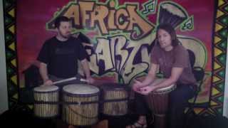 Classical Heartwood Travel Dunun Drum Set Demonstration