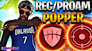 *NEW* THIS OP POPPER CENTER BUILD WILL DOMINATE REC/PROAM IN NBA 2K24! (PATCH 3)