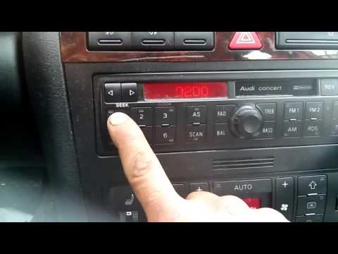 1999 Audi A4 radio safe mode unlock 1999 Audi A4 radio safe mode unlock