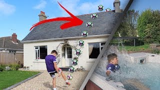 INSANE OVER THE HOUSE FOOTBALL FORFEITS CHALLENGE!!