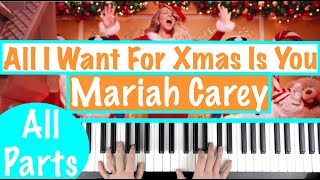 How to play ALL I WANT FOR CHRISTMAS IS YOU - Mariah Carey Piano Chords Tutorial