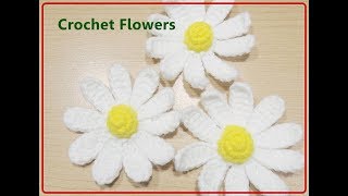 ดอกไม้ถักโครเชต์สีขาว ( Crochet flowers )