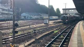 2700系(5B)6:58発高徳線特急うずしお4号高松行き発車(停車駅)勝瑞-池谷-板野-引田-三本松-讃岐津田-オレンジタウン-志度-屋島-栗林-終点高松