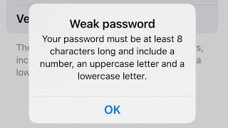 Your password must be at least 8 characters Apple ID