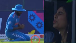 Ravindra jadeja dropped an easy catch and his wife was shocked || ind vs nz world cup 2023