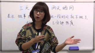 【青島日美】中国語講座 Mandarin Chinese Lesson 上級 adavanced level 第13課 熟語｢三天打鱼两天晒网｣