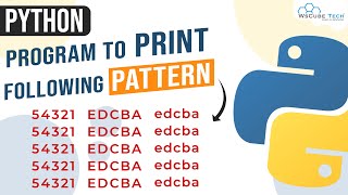 Python Program to Print Patterns | Printing Patterns in Python | Pattern Printing in Python