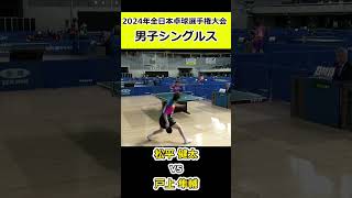 【全日本卓球2024】バックハンドの振り抜きがカッコいい松平健太選手！【松平健太vs戸上隼輔】#shorts #short #卓球#pingpong