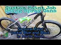 How To Repaint MTB Frame Using Spray Cans In 3 Color Combination / Rebrand Custom Paint Job