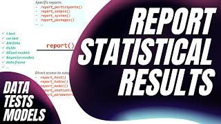 R package reviews | report | Report Statistical Results of Tests, Models, Data!