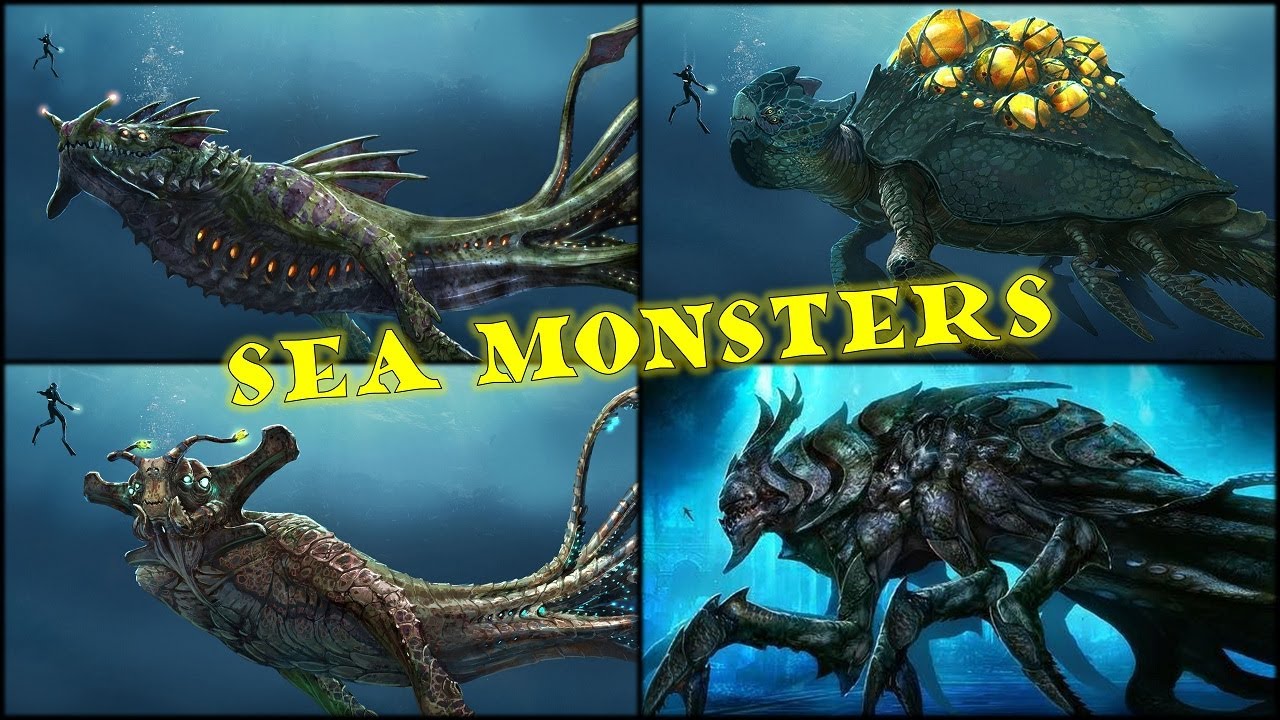 15 Biggest Fictional Sea Monsters - YouTube