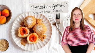 Barackos gombóc recept