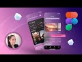 Glassmorphism UI Design - Components and Design System - For beginners
