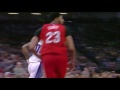 willie cauley stein dunks in traffic to answer dante cunningham s big block