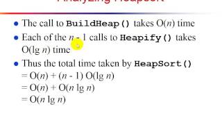 Analysis or Algorithms -- Series 1: (7) Heapsort