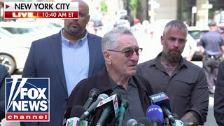 Robert De Niro takes shots at Trump outside courthouse: 'Grubby real estate hust