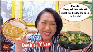 Danh ca Ý Lan dẫn ông xã đi ăn Chả Cá Đế Vương