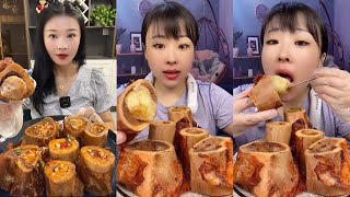 Mukbang bone marrow asmr- 牛骨髓 - 쇠고기 골수 - 牛骨髄 - thánh ăn tủy xương #1308 Jin Jin Official