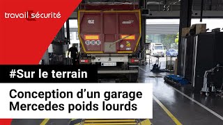 Sur le terrain - Conception d'un garage Mercedes poids lourds