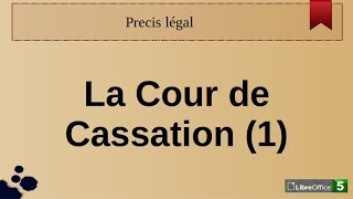 La Cour de Cassation (1)