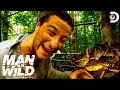Bear Grylls Makes Shelter to Keep Out Snakes and Mosquitos | Man vs. Wild