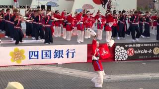 高知リハビリテーション学院・高知学園短期大学合同チーム／中央公園競演場／第62回よさこい祭り2015（二日目）