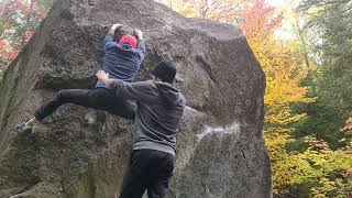 Traverse d'Éric - V4 - Val David bouldering