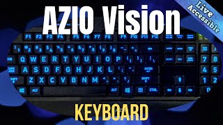 AZIO Vision Keyboard - Backlit \u0026 Large Print for Low Vision \u0026 Visually Impaired #LiveAccessible