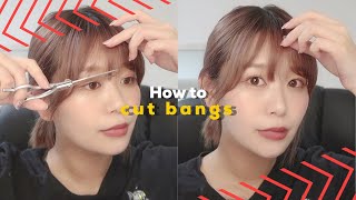 【簡単】私の前髪セルフカット仕方 How to cut bangs by 桃桃