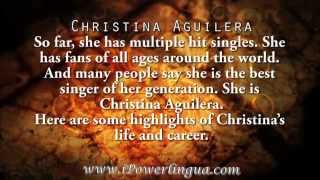 Beginner's English Listening and Reading Exercise 4 - Christina Aguilera