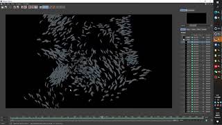 Cinema 4D&X-particle flock fish school demo