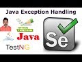 Selenium Tutorial For Beginners 14|Java For Selenium|Exception Handling in Java|G C Reddy|