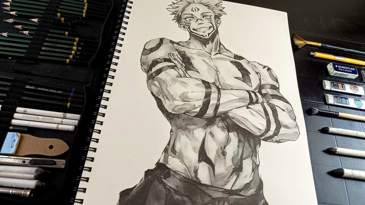 Sukuna Drawing Step By Step Sukuna Drawing Full Body From Jujutsu