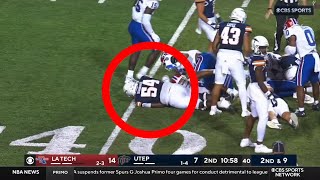 Louisiana Tech player stomps on UTEP player's head
