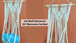 DIY Macrame Cat Wall Hammock | Boho Hanging Cat Bed & Macrame Cat Bed Tutorial