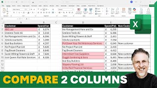 How to Compare Two Columns in Excel | Show Matches & Differences
