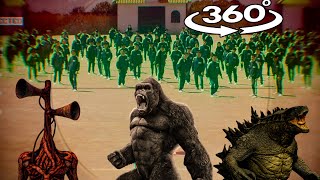VR 360° Squid Game Red Light, Green Light🔴🟢/  Siren Head, King Kong,  Godzilla...