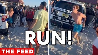 Spring Breaker escapes cop car on Tiktok! | Escapes from Police SUV!