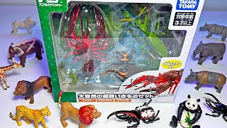 New Takara Tomy Insects \u0026 Animals Toys - Lobster, Praying Mantis, Wasp, Lion, Panda, Hippo